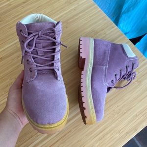 Cute Chunky Purple & Pink Boots by RONZO